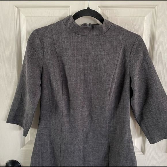 Rebecca Tatti Linen Blend Gray Women’s Mid-length Dress, Sz Large - Picture 5 of 12